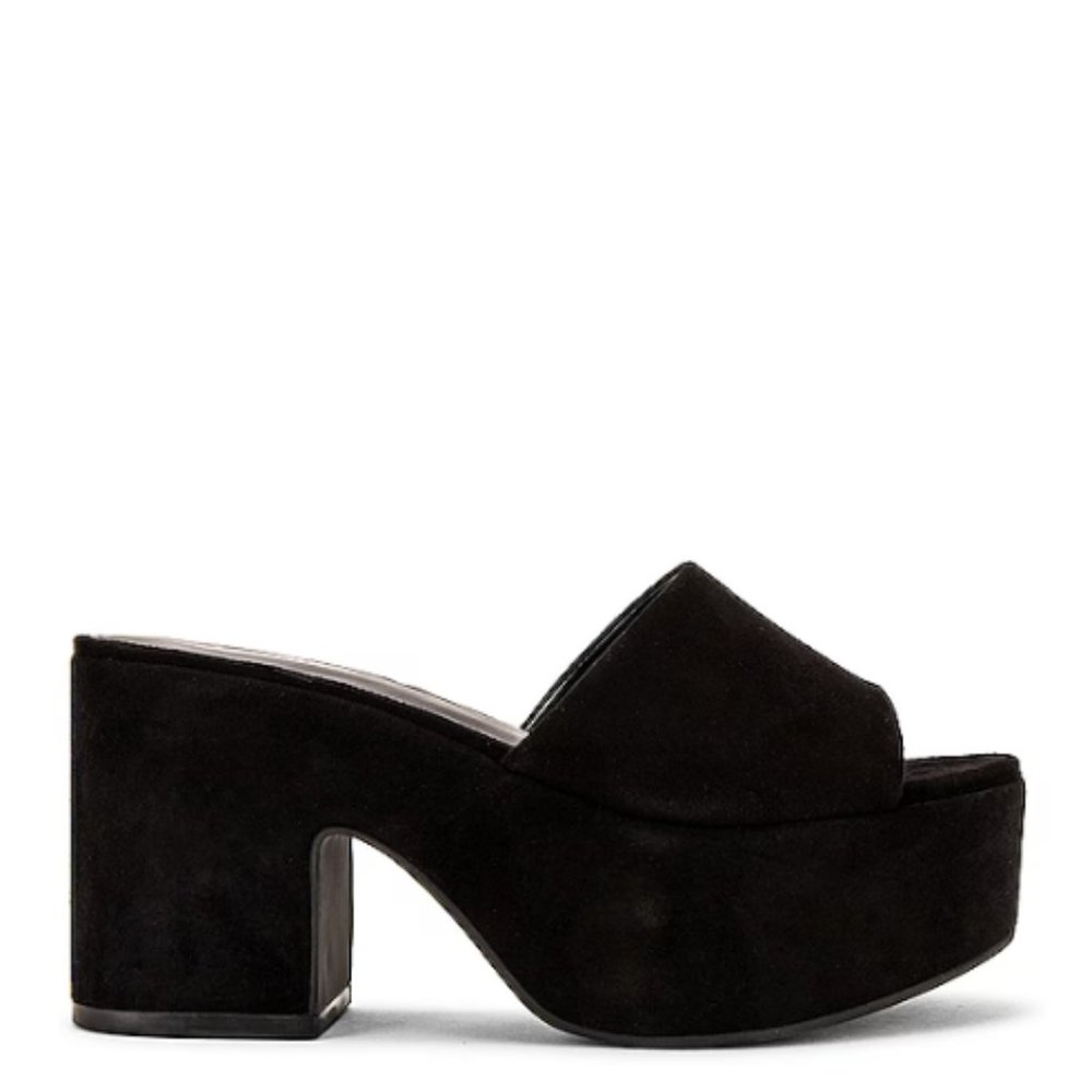 Larroude Miso Platform Sandal Size: 8 Color: Black